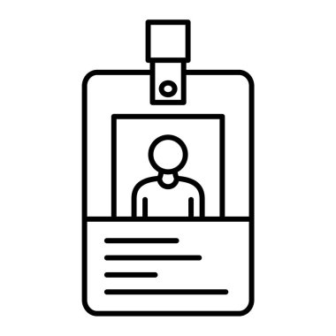 ID kart simgesi vektör illüstrasyonu