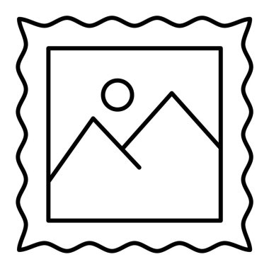 Web ve mobil uygulama için resim çizgisi simgesi