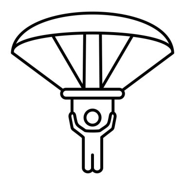 Paraşüt. Web simgesi basit tasarım