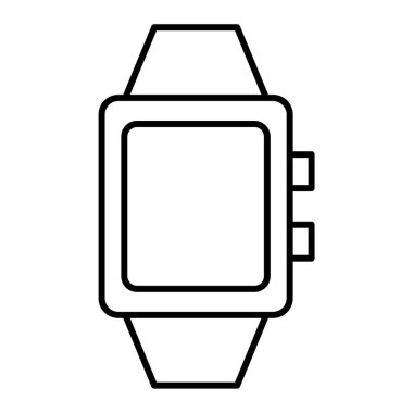 İzleme vektörü illüstrasyonlu akıllı twatch