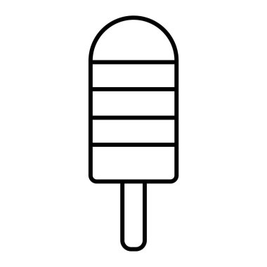 Dondurma ikonu. anahat popsicle vektör sembolü.