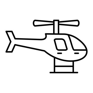 Helikopter simgesi vektör illüstrasyonu