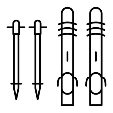 Kayak simge vektör çizim