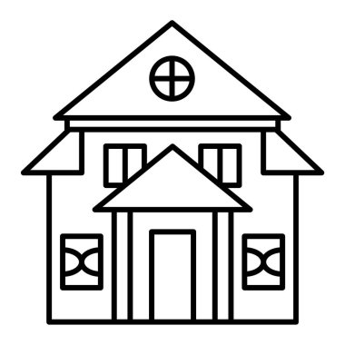 Ev ikonu. Web için ev vektör simgelerinin özet çizimi