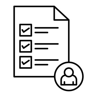 Kontrol listesi simgesi, vektör illüstrasyonu