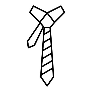Kravat simgesi. Web için basit kravat vektör sembolü çizimi
