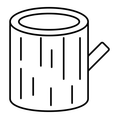 Taslak kahve demliği ikonu. Su kovası vektör sembolü web tasarımının basit bir gösterimi