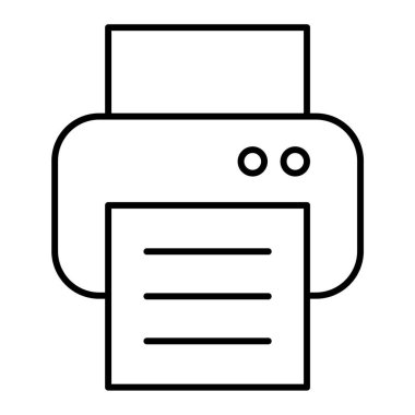 Yazıcı. Web simgesi basit illüstrasyon