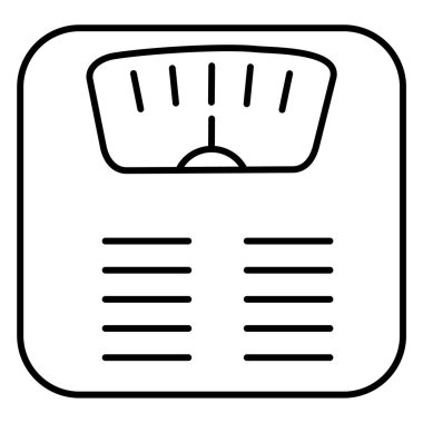 ağırlık ölçeği simgesi. Web için ölçeklendirme vektör simgelerinin basit illüstrasyonu