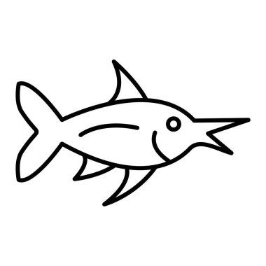 balık simgesi vektör illüstrasyonu