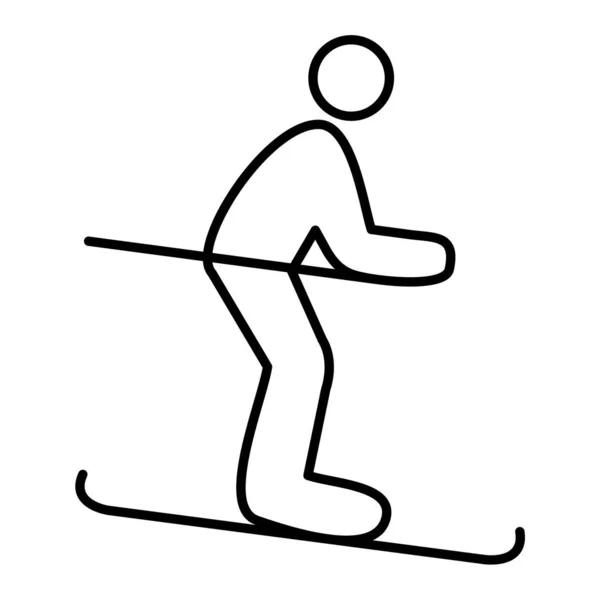 Skifahren Web Symbol Einfache Illustration — Stockvektor