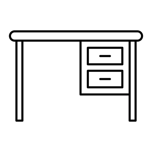 Tabela Cadeira Ícone Vetor Ilustração Design —  Vetores de Stock