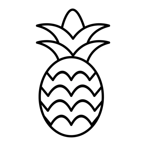 Ananas Frutta Icona Vettoriale Illustrazione Design — Vettoriale Stock