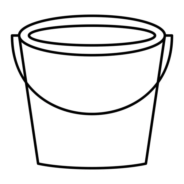 Bucket Icon Outline Illustration Water Pot Vector Icons Web — Stock Vector