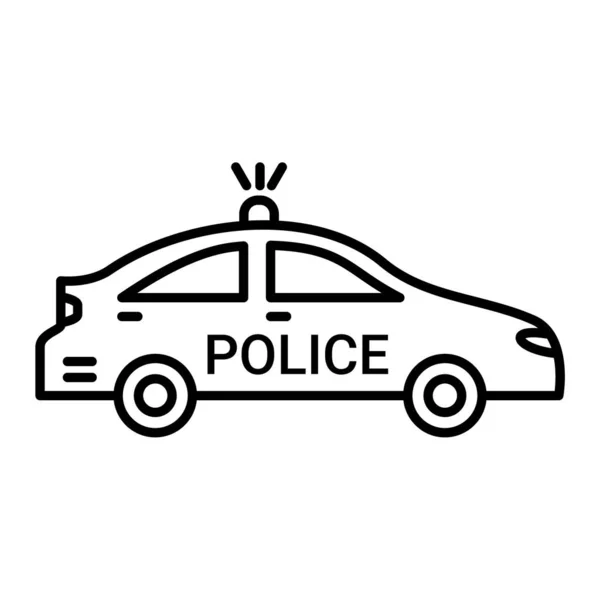 Auto Politie Pictogram Vector Illustratie Ontwerp — Stockvector