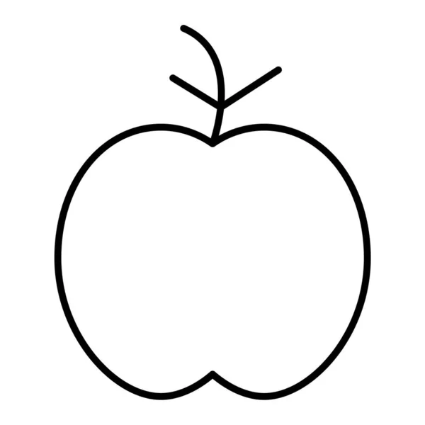 Pomme Icône Web Illustration Simple — Image vectorielle