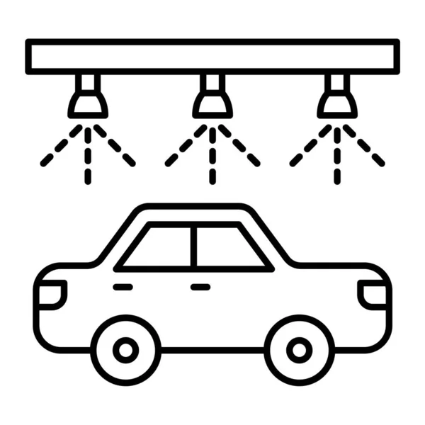 Ikona Parkingu Zarys Ilustracji Ikon Wektora Elektrycznego Pojazdu Sieci — Wektor stockowy