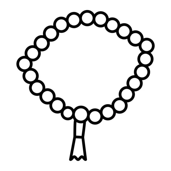 Vector Beads Outline Icon Design — Stock Vector