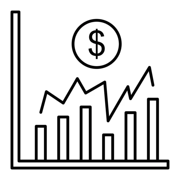 Ilustrace Vektorového Grafu Finančního Růstu — Stockový vektor