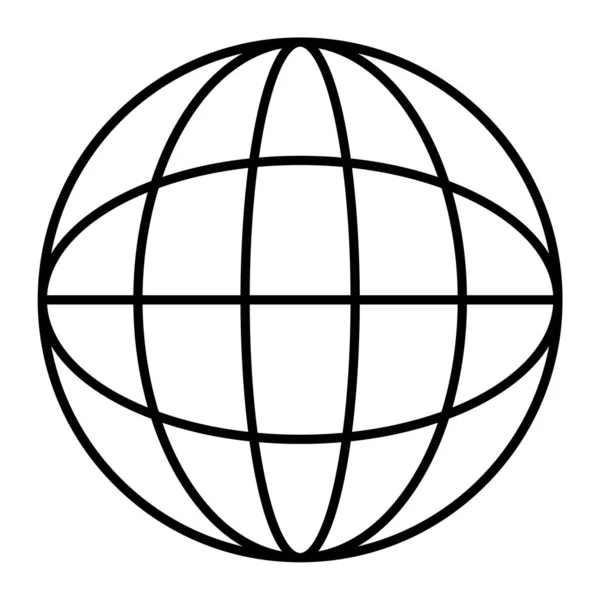 Globen Ikonen Enkel Illustration Världen Planet Vektor Ikoner För Webbdesign — Stock vektor