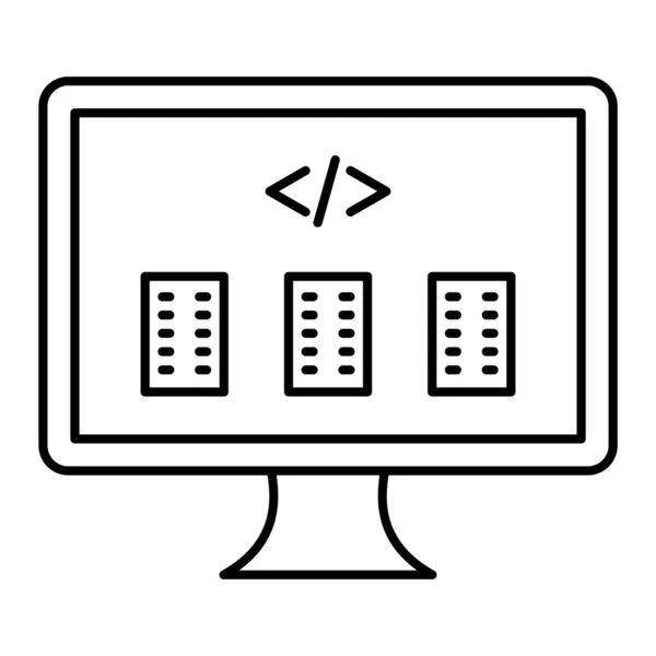 Vektorová Ilustrace Ikon Počítače — Stockový vektor