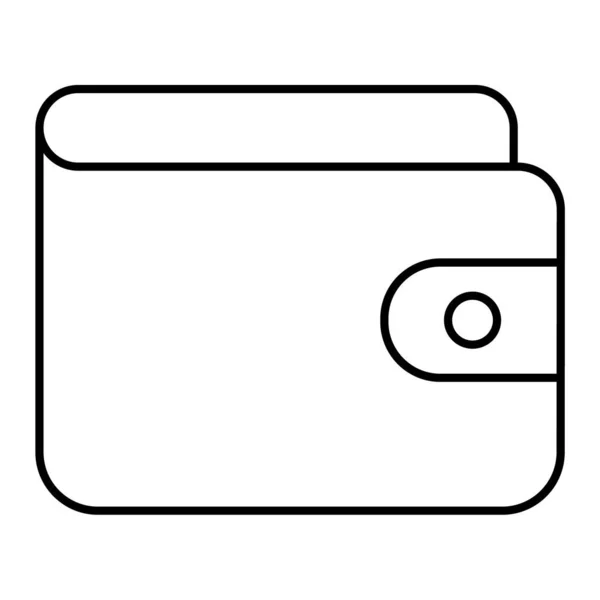 Ikona Portfela Prosta Ilustracja Ikon Wektorowych Karty Kredytowej Dla Sieci — Wektor stockowy