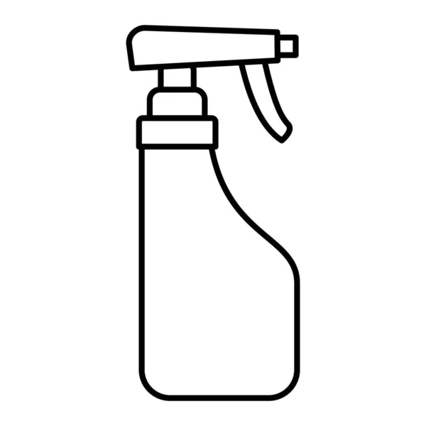 Icona Bottiglia Pulizia Contorno Illustrazione Shampoo Spray Icone Vettoriali Web — Vettoriale Stock