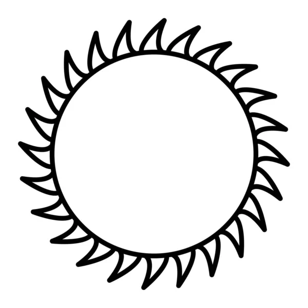 Sonnensymbol Umriss Illustration Der Sonnenblumen Vektor Symbole Für Web — Stockvektor