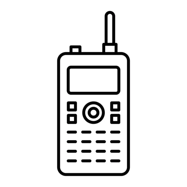 Telsiz ikonu. Ana hatlı telefon aygıtı vektör çizimi. izole edilmiş sembol.