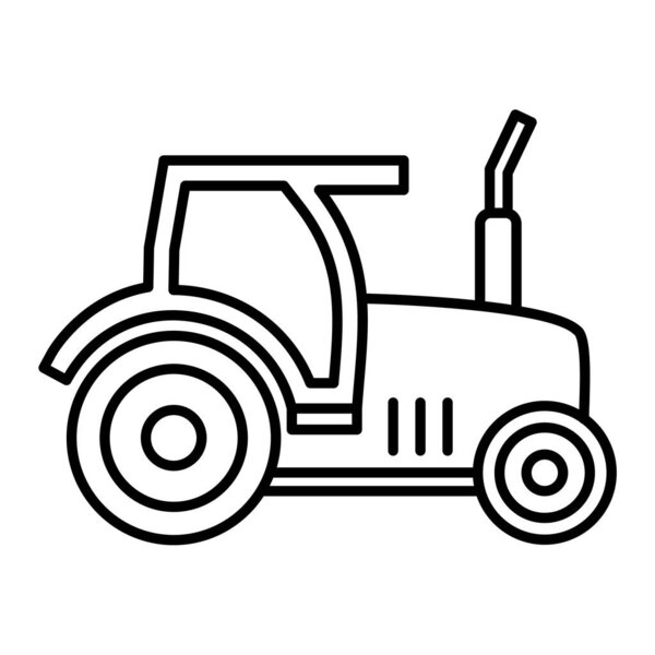 tractor icon. outline illustration of farm vector symbol.