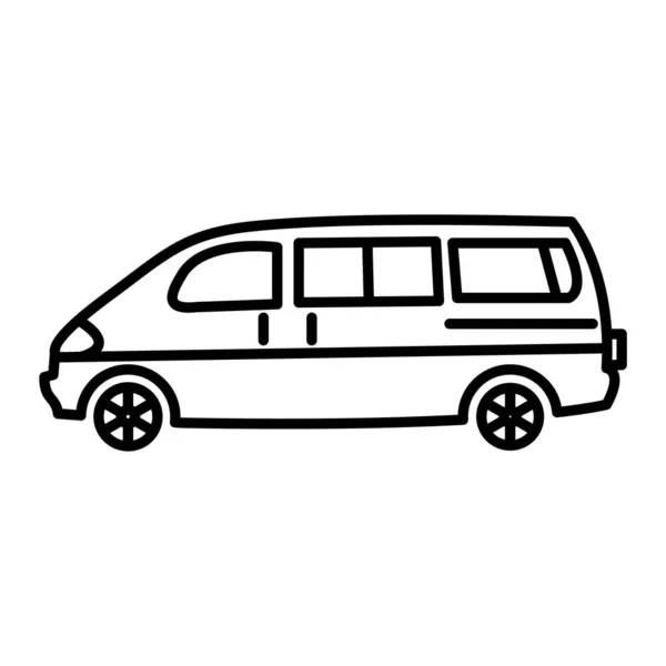 Icono Transporte Coche Esquema Ilustración Los Iconos Vectores Vehículos Taxi — Vector de stock