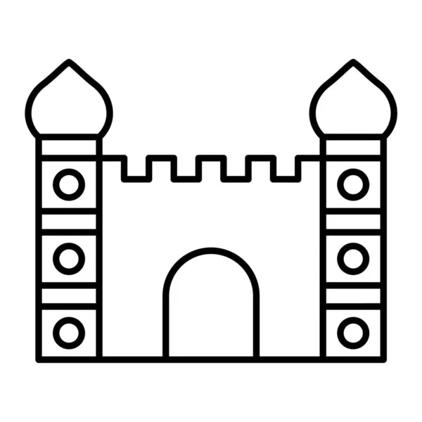 Ícone Torre Castelo Esboço Ilustração Ícones Vetor Construção Medieval Para — Vetor de Stock