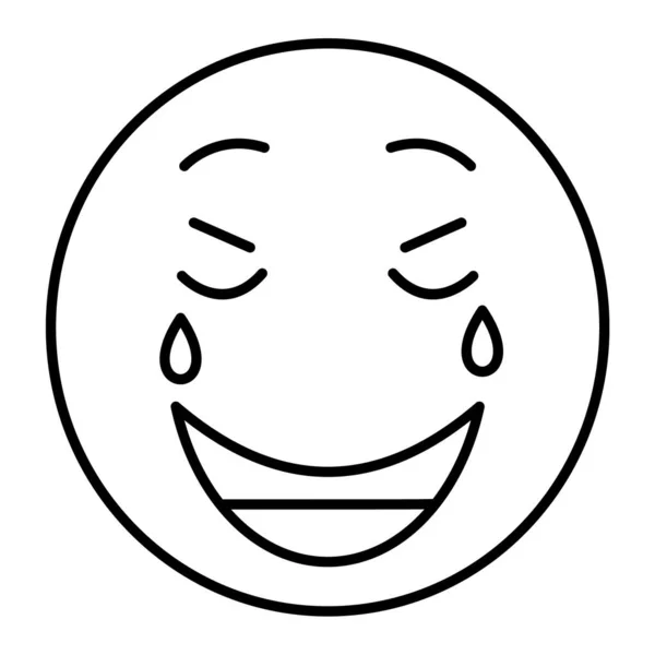 Faccia Espressione Emoticon Icona Vettore Illustrazione Disegno — Vettoriale Stock