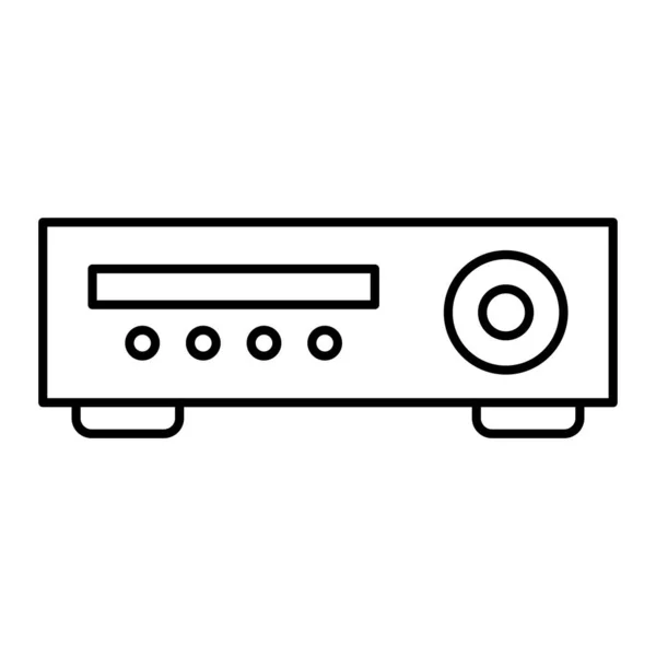 Microwave Oven Icon Outline Video Camera Vector Illustration Symbol Isolated — Stok Vektör