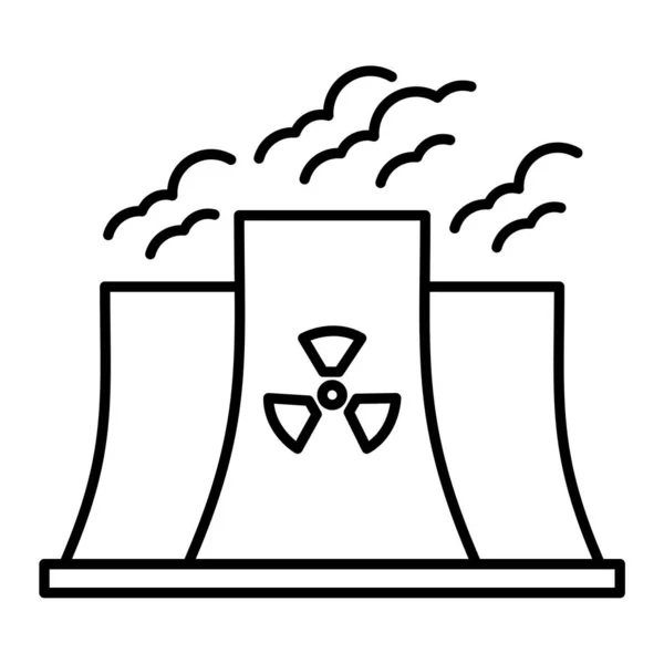 原子力発電所のアイコンベクトル図デザイン — ストックベクタ