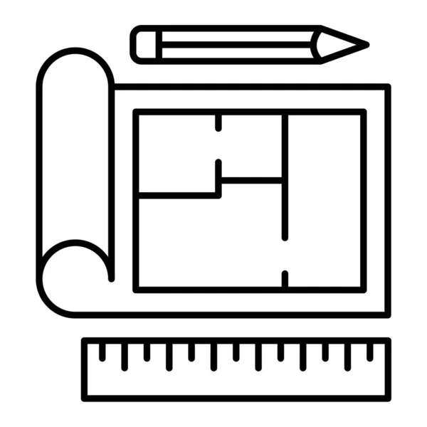 Pensil Ikon Web Ilustrasi Sederhana - Stok Vektor