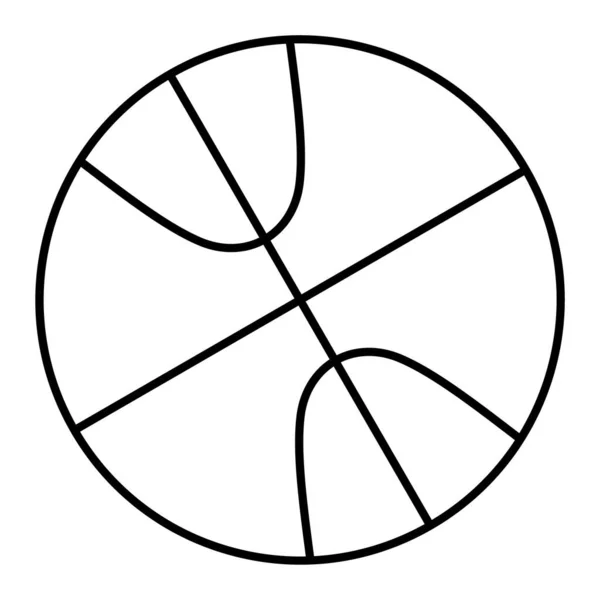 Basketbalová Ikona Obrys Sportovní Fotbalový Vektor Symbol Stock Ilustrace Izolované — Stockový vektor