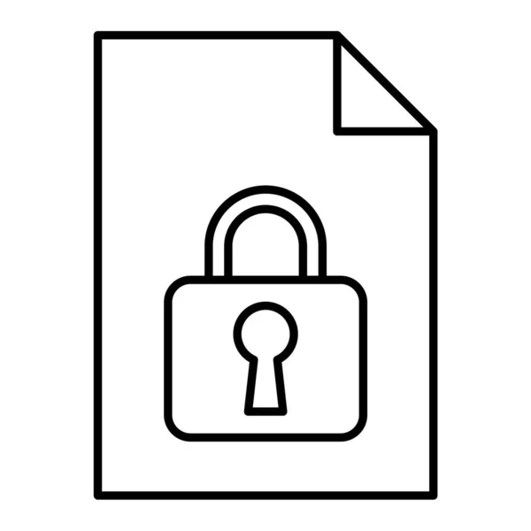 Padlock Icon Outline Illustration Security Vector Icons Web — Stock Vector