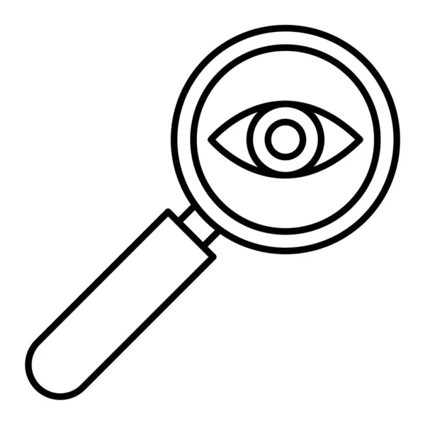 Loupe Avec Icône Loupe Sur Fond Blanc Illustration Vectorielle — Image vectorielle