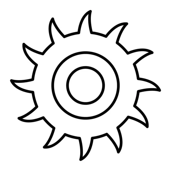Sun Icon Vector Isolated White Background Cogwheel Transparent Sign — Stockvektor