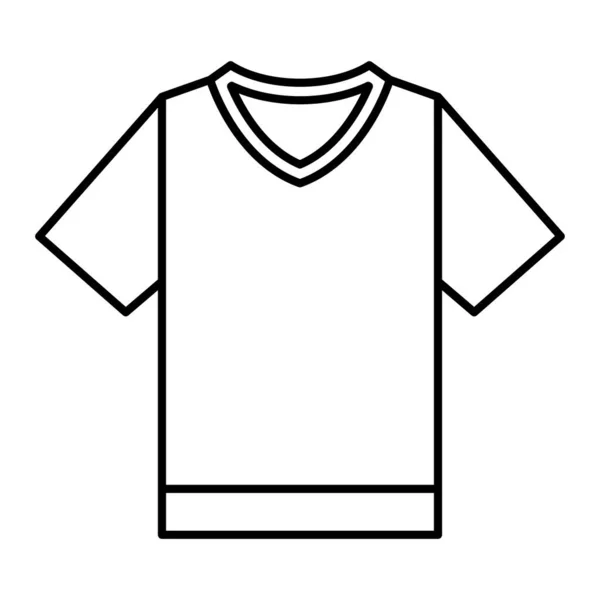 Gömlek Ikonu Giysi Vektör Logosunun Ana Hatları — Stok Vektör