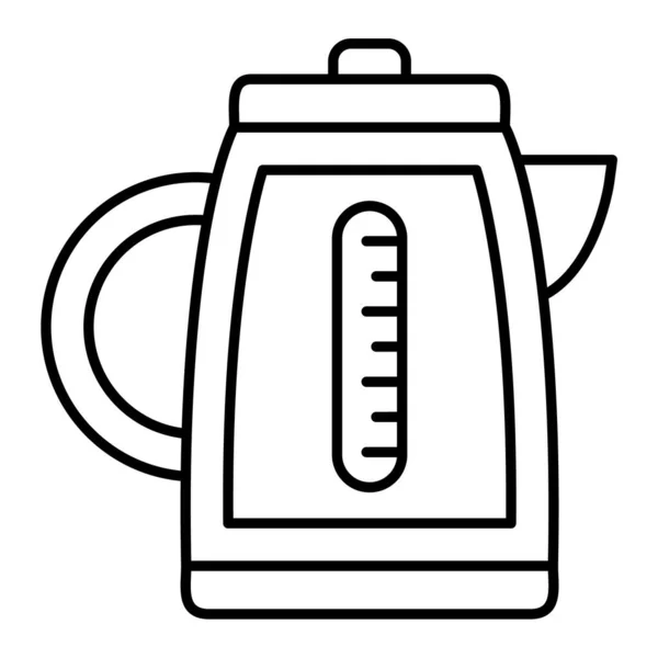 Wasserkocher Symbol Umriss Illustration Der Teekannen Vektor Symbole Für Web — Stockvektor