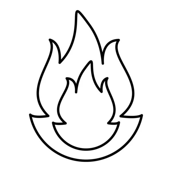 Ilustración Vectorial Icono Fuego — Vector de stock