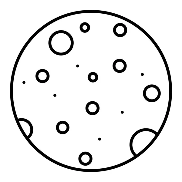 Ícone Donut Delinear Ilustração Ícones Vetoriais Pizza Para Web — Vetor de Stock