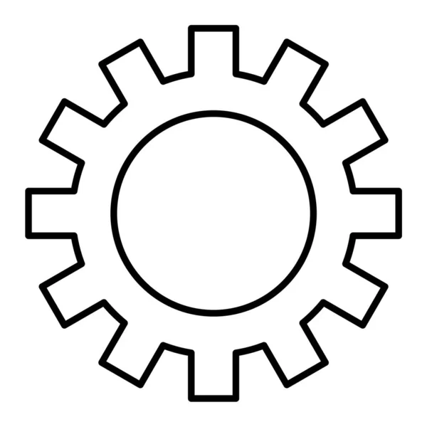 Значок Шестерні Контурні Шестерні Векторні Ілюстрації Ізольовані Білому Фоні — стоковий вектор