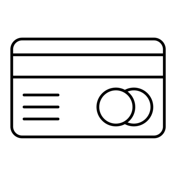 Ícone Cartão Crédito Esboço Ilustração Mbolo Vetor Caixa Design Web — Vetor de Stock