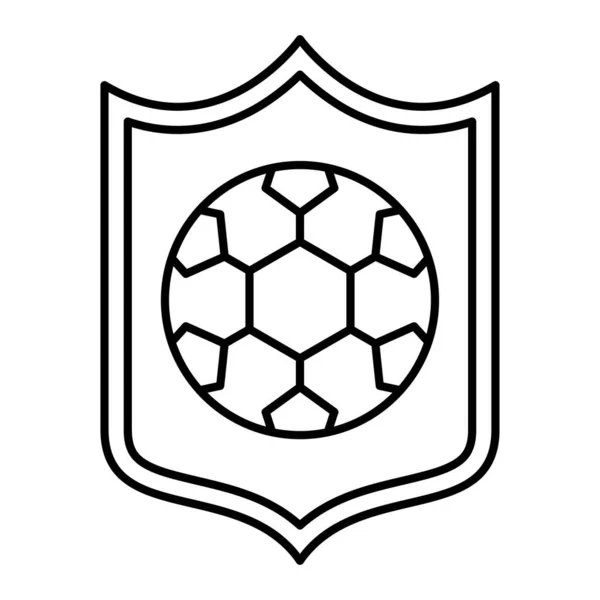 Pelota Fútbol Icono Vector Ilustración Diseño Gráfico — Vector de stock