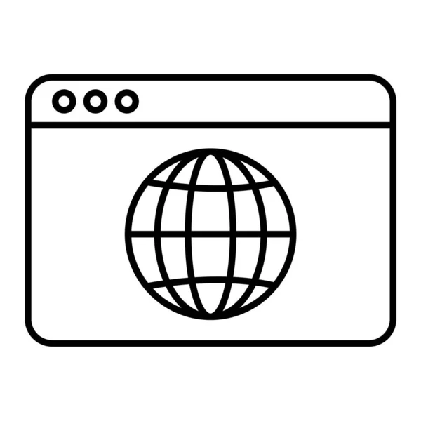 Icono Ventana Del Navegador Botón Internet Ilustración Vectorial — Vector de stock