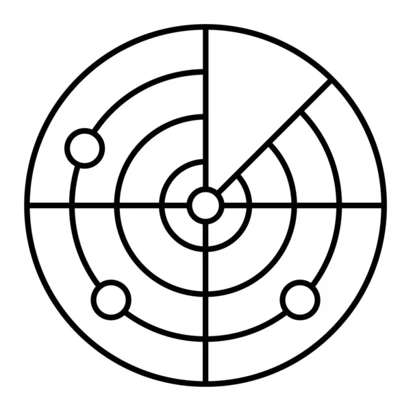 Иконка Цели Набросок Иконок Вектора Радара Сети — стоковый вектор