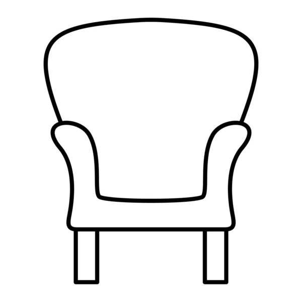 Значок Стула Контурная Иллюстрация Элементов Запаса Векторных Символов Кресла Паутины — стоковый вектор